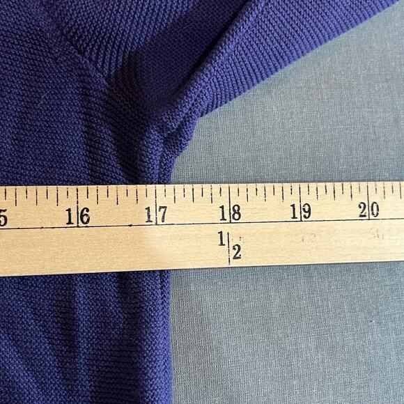 Eileen Fisher Sweater Womens Size XXS Blue Knit Long Sleeves V-Neck Tunic - Picture 8 of 8
